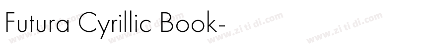 Futura Cyrillic Book字体转换